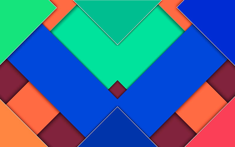 material design, colorful triangles, geometric shapes, lollipop, triangles, creative, strips, geometry, colorful backgrounds, HD wallpaper