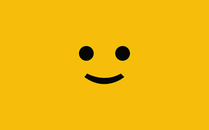 smile, minimal, yellow background, smiley icons, smile emotion, creative, smile sign, emotion signs, HD wallpaper
