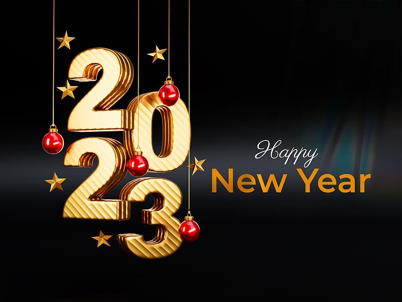 New Year 2023 and Background, Happy New Year 2023, HD wallpaper