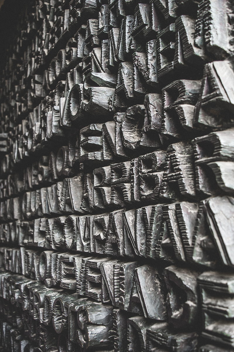 letters, wall, relief, stone, texture, HD phone wallpaper