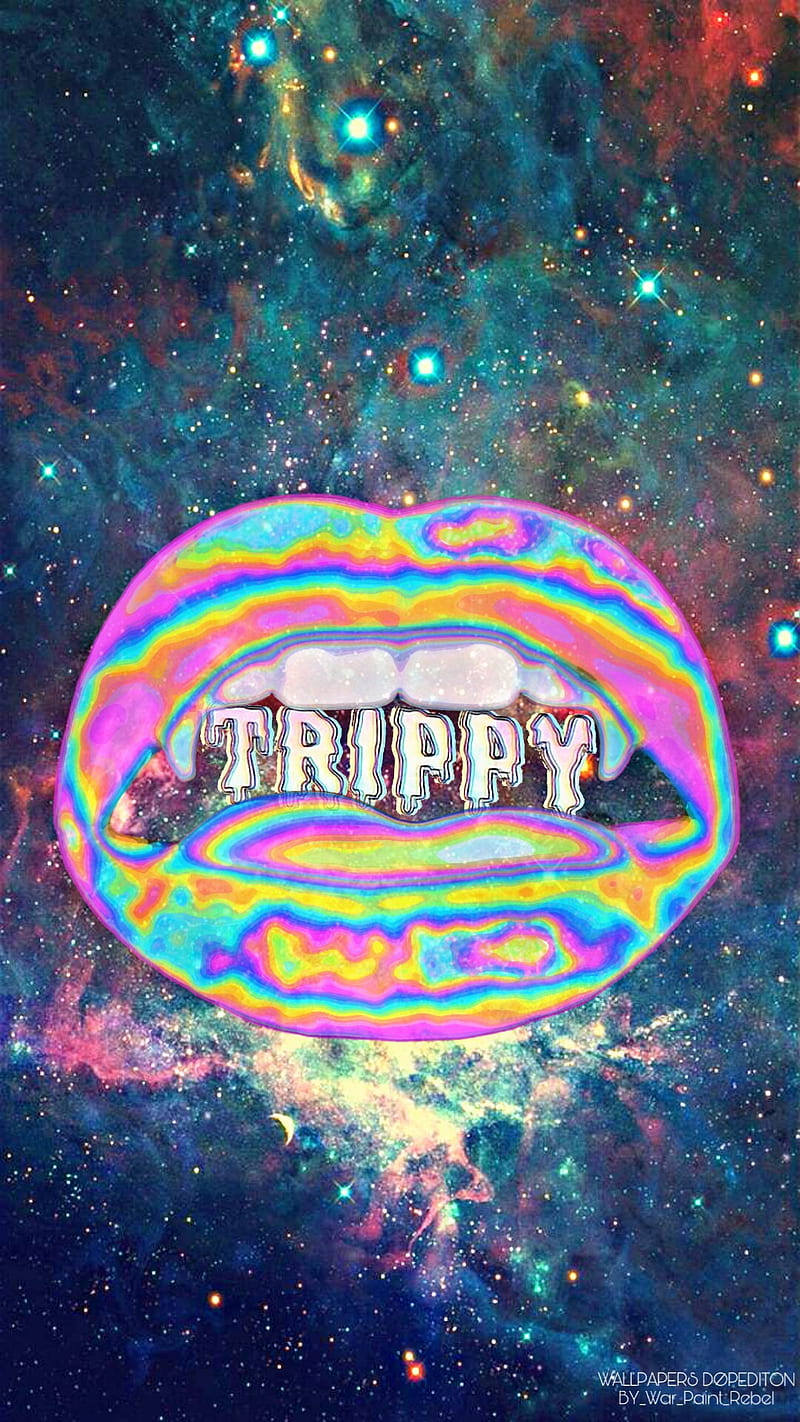 Trippy Lips, colors, galaxy, hipster, stars, themes, trip, HD phone ...