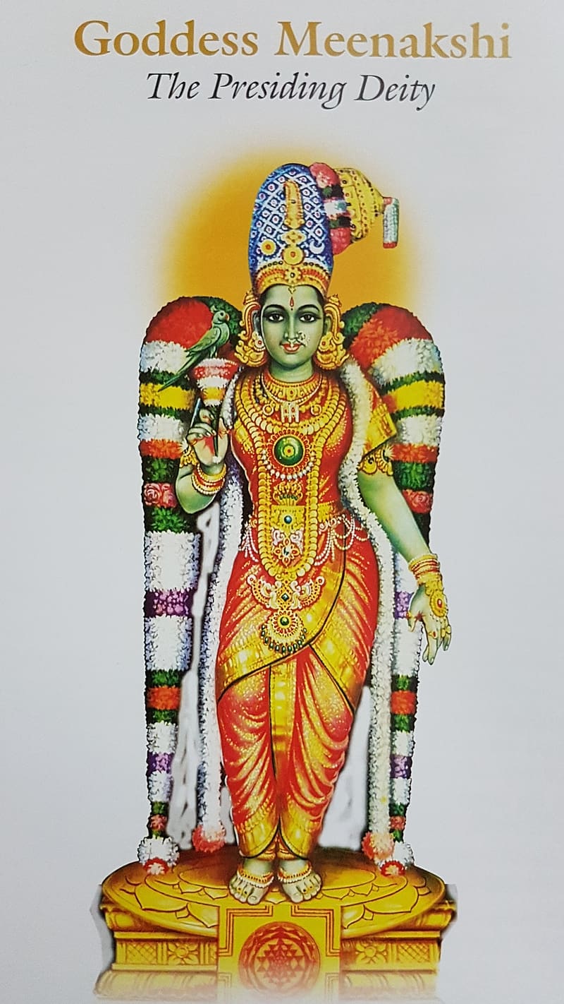 Meenakshi Amman, goddess amman, goddess, amman, lord, god, HD phone wallpaper