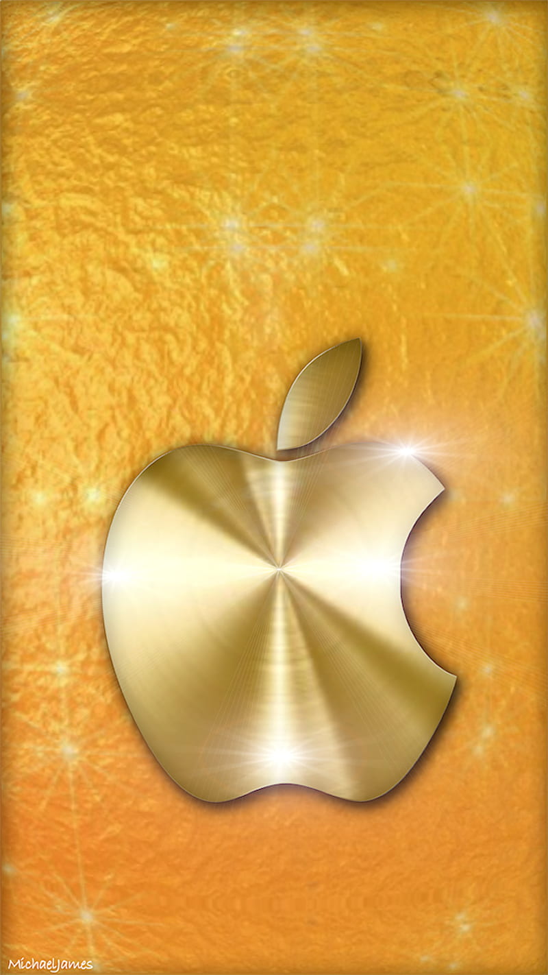 Sparkling Gold Gold Iphone Logo Shiny Sparkle Hd Mobile Wallpaper Peakpx