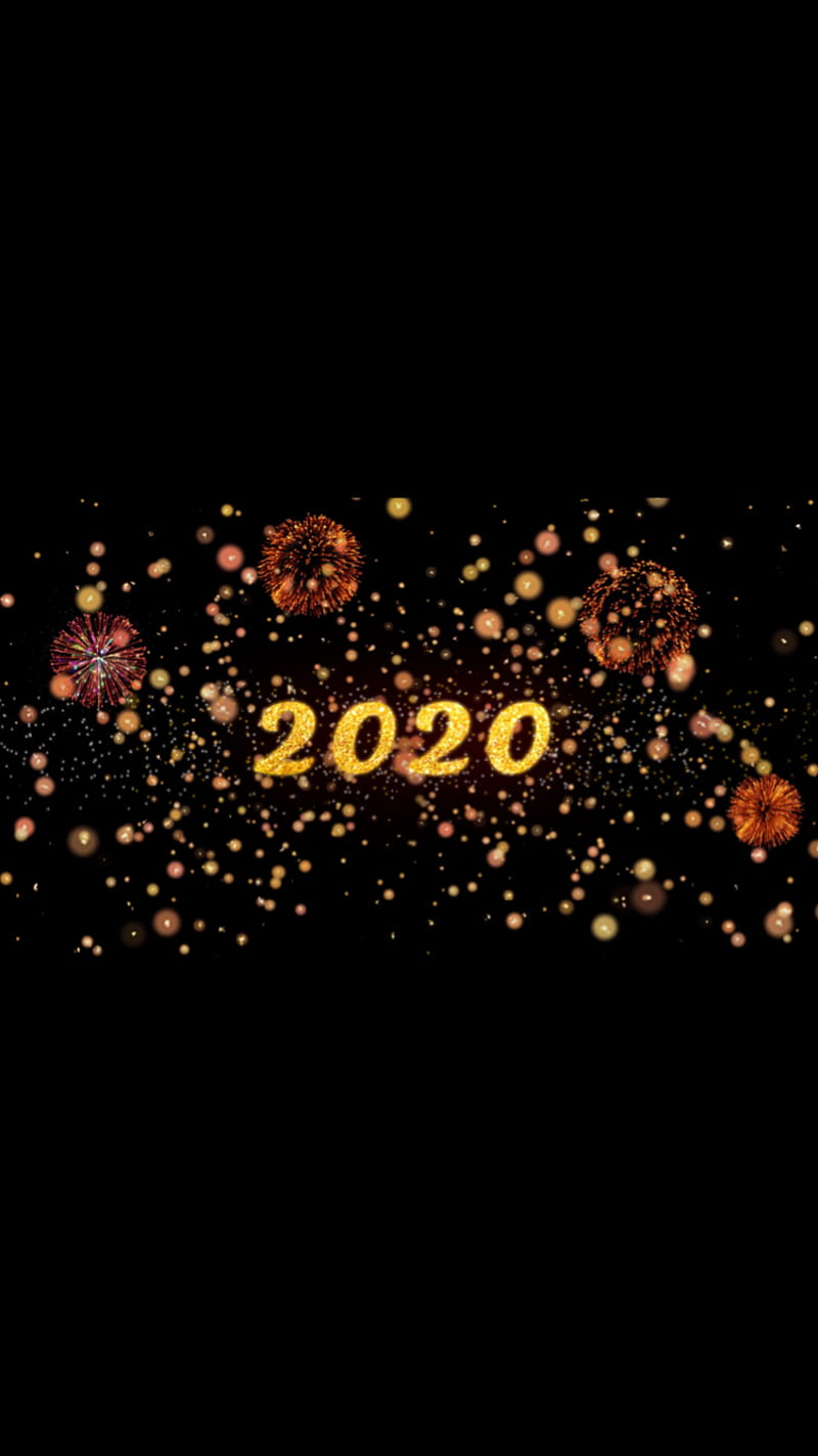 NewYear20, 2020, newyear2020, 20, 2020s, new year, black, new year 20, happy new year, lock, phone, HD phone wallpaper