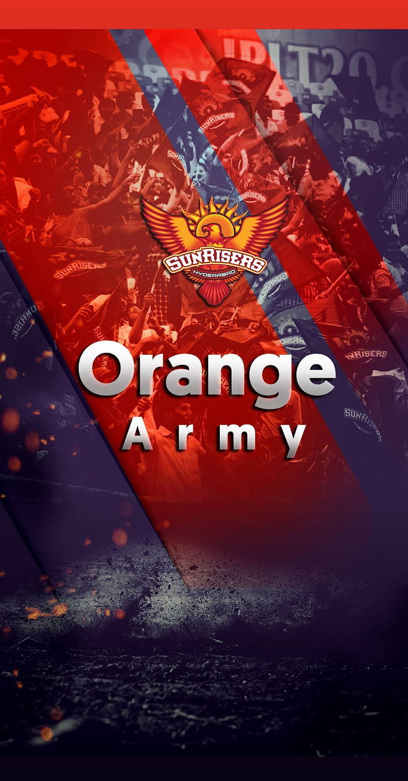 Sunrisers Hyderabad , cricket, indian premier league, ipl, orange army, srh, HD phone wallpaper