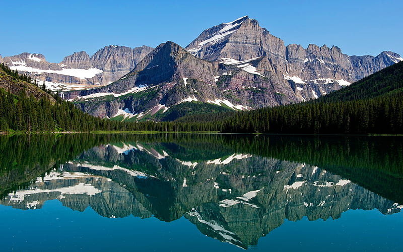 Mountain Lake Reflections, nature, mountain, lake, reflections, HD wallpaper