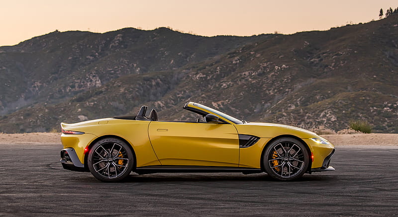 2021 Aston Martin Vantage Roadster (Color: Yellow Tang; US-Spec) - Side , car, HD wallpaper 2021 Aston Martin Vantage Roadster (Color: Yellow Tang; US-Spec) - Side , car, HD wallpaper