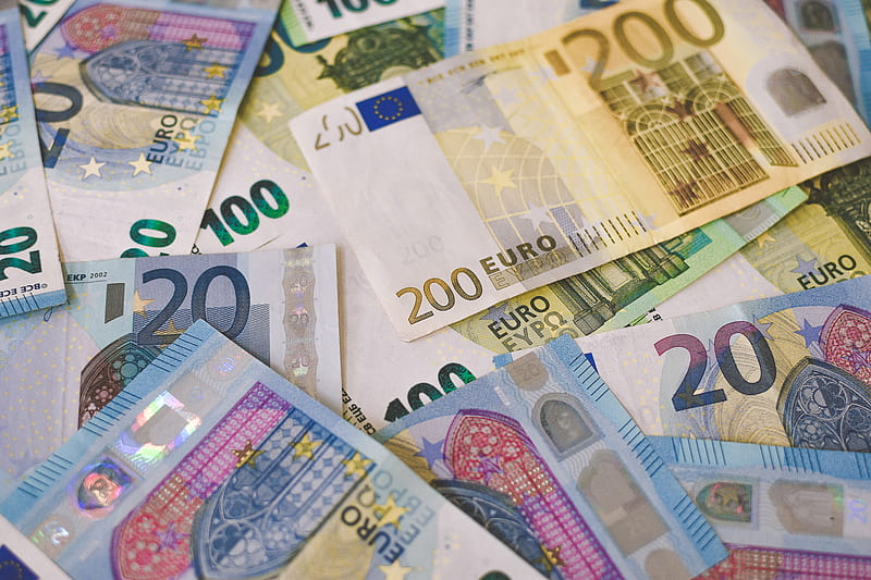euro, money, cash, bills, banknotes, HD wallpaper