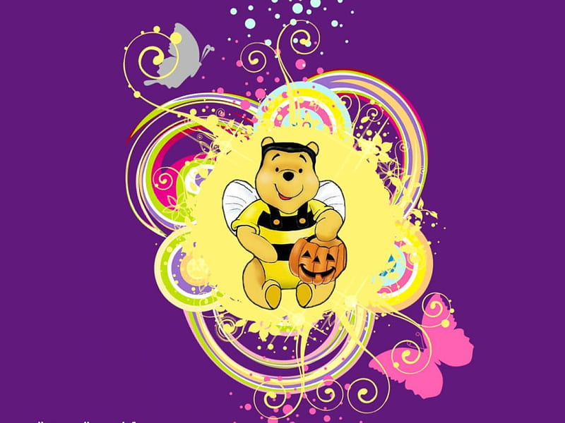 Winnie The Pooh Halloween, Halloween, Winnie, Pooh, The, HD wallpaper