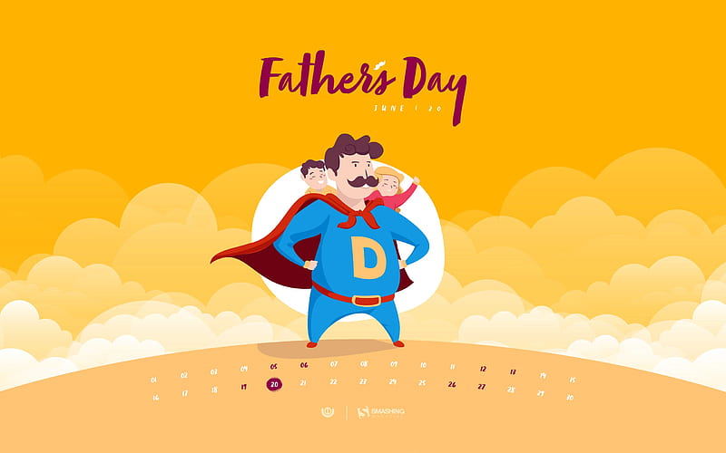 Happy Fathers Day 2021 June Calendar, HD wallpaper
