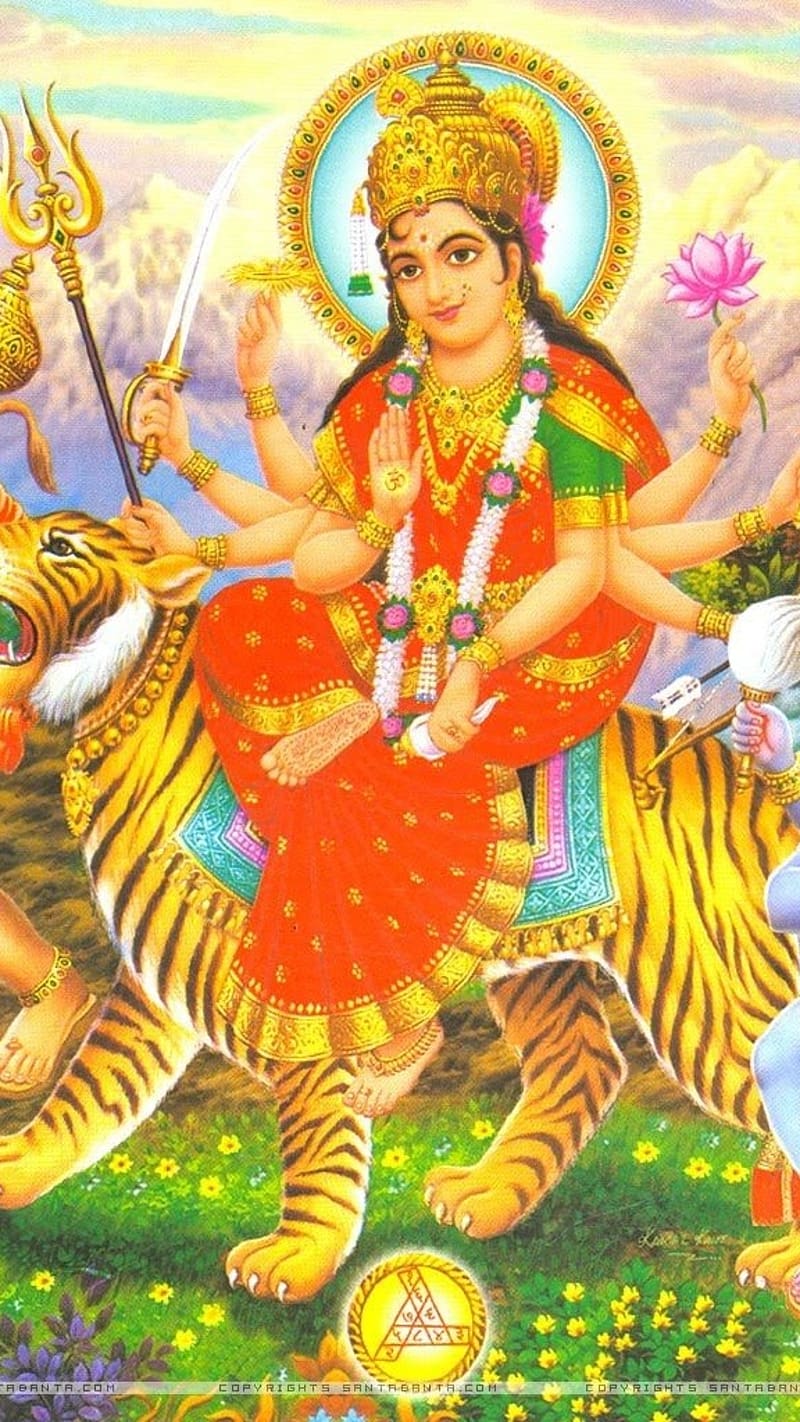 Durga Maa With Hanuman ji , durga maa , bhakti, HD phone wallpaper