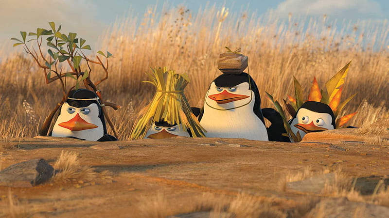 Penguins of Madagascar, dreamworks, madagascar, cartoon, penguins, HD wallpaper