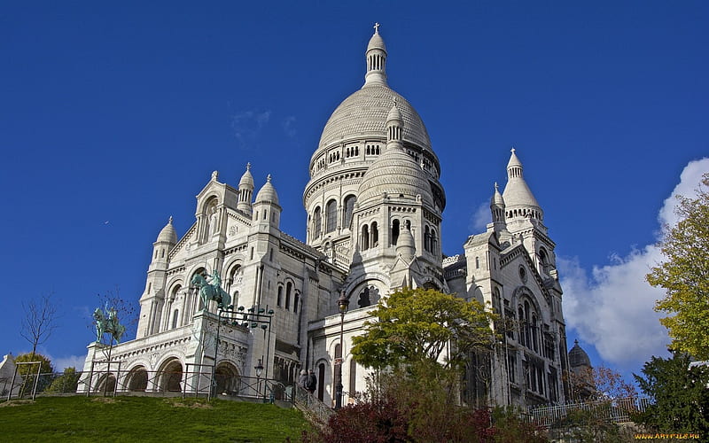 Basilica of Sacred Heart, France, architecture, basilica, Paris, HD wallpaper