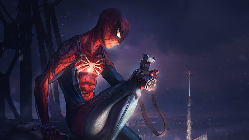 Spiderman Clicking Art, spiderman, superheroes, digital-art, artwork, arstation, HD wallpaper