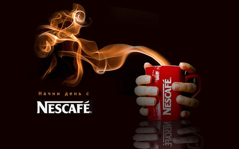 nescafe mug coffee fragrance vigor-Brand advertising, HD wallpaper