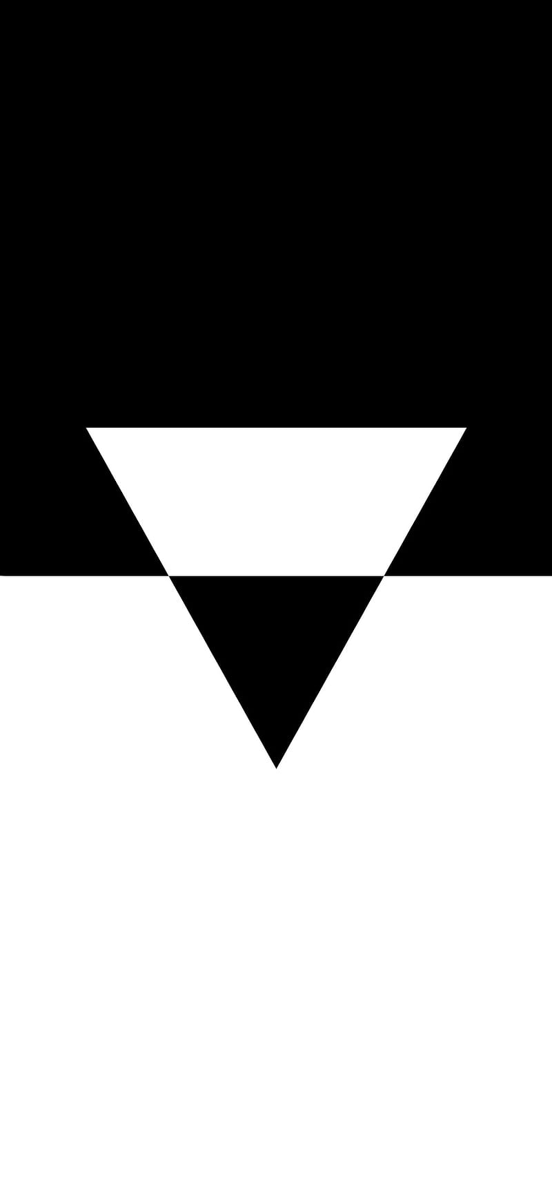 Minimalist Triangle, black, black and white, minimalist, minimalistic, triangle, white, HD phone wallpaper