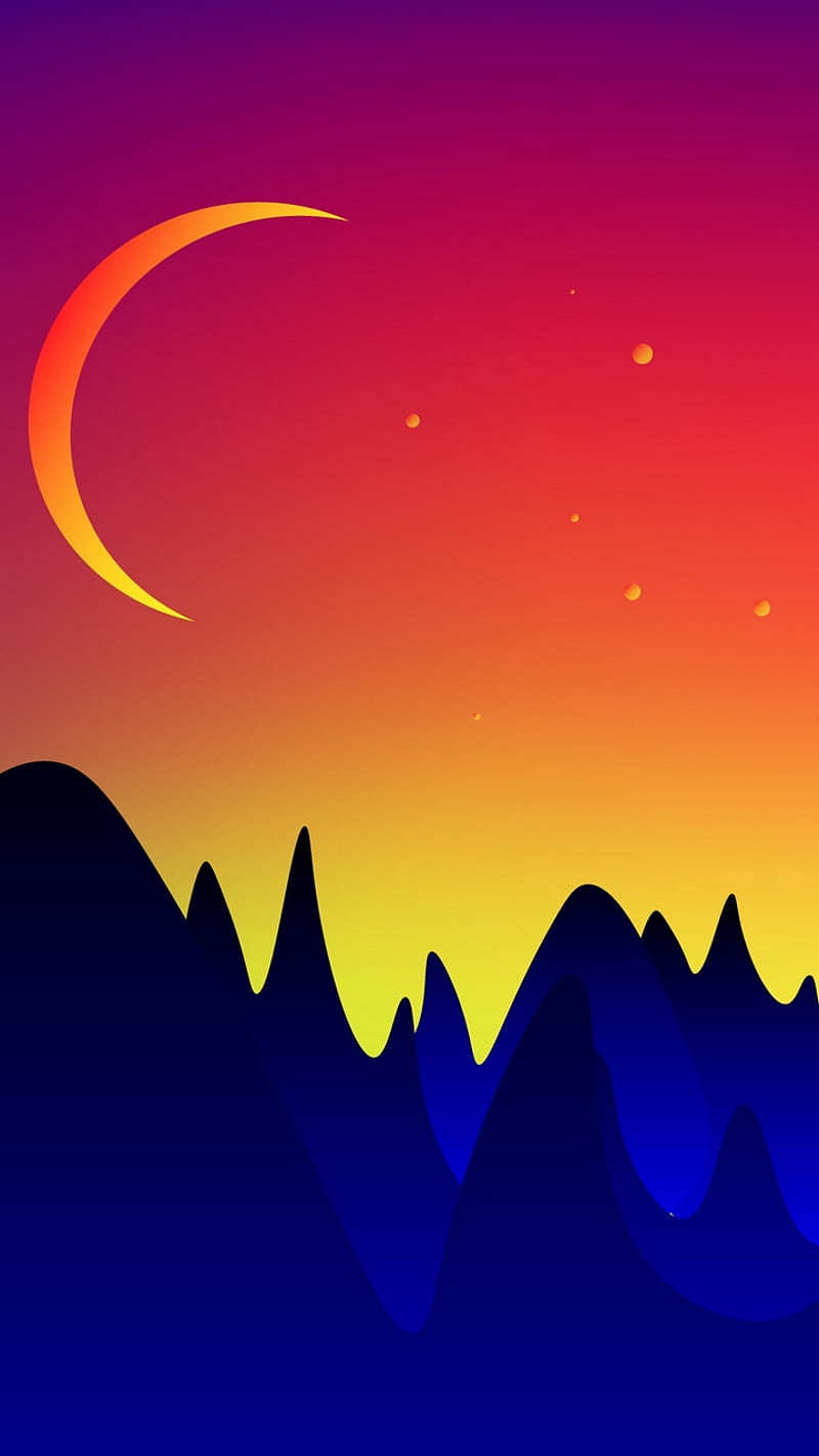 S10E Vector, candle, lights, mountains, mountain, light, s10, p20, xiaomi, mix2, mi, HD phone wallpaper