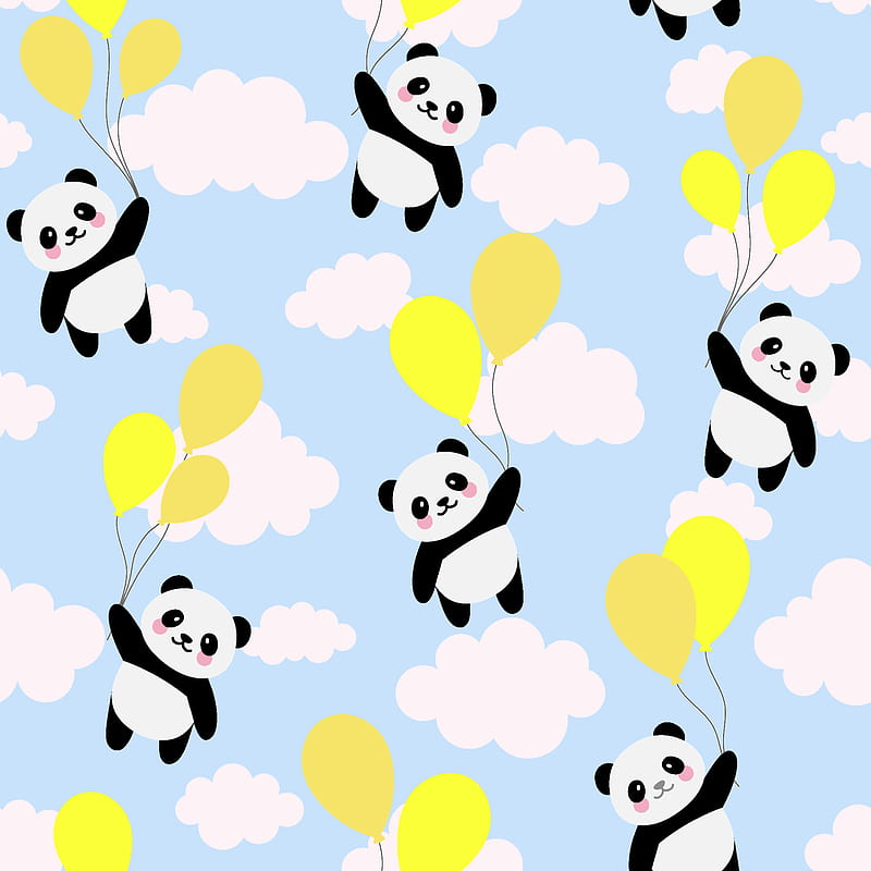 Panda, blue, cute, new, pink, songs, world, yellow, HD phone wallpaper |  Peakpx