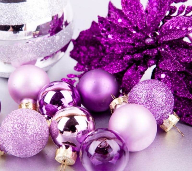 merry christmas, bauble christmas, purple, xmas, HD wallpaper
