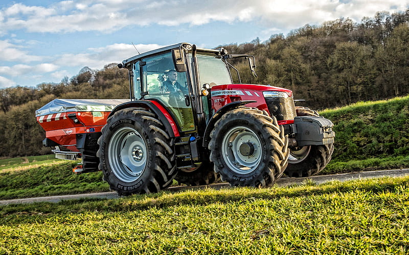 Massey Ferguson 6713, wheel tractor, modern agricultural equipment, tractors, Massey Ferguson, HD wallpaper