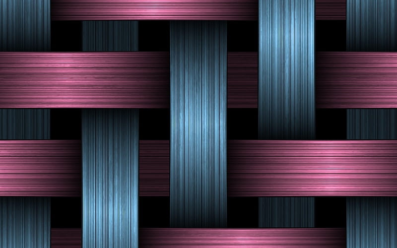 pink and blue lines, stripes texture, blue pink background, lines, stripes, HD wallpaper