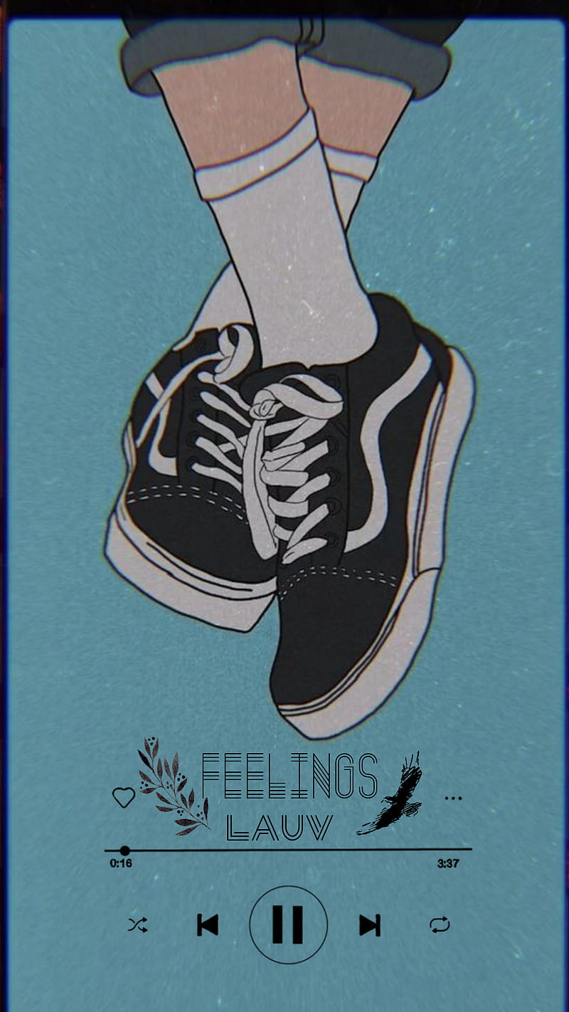Feelings, aesthetic, black, blue, lauv, new, overlay, shoes, simple, song,  HD phone wallpaper | Peakpx