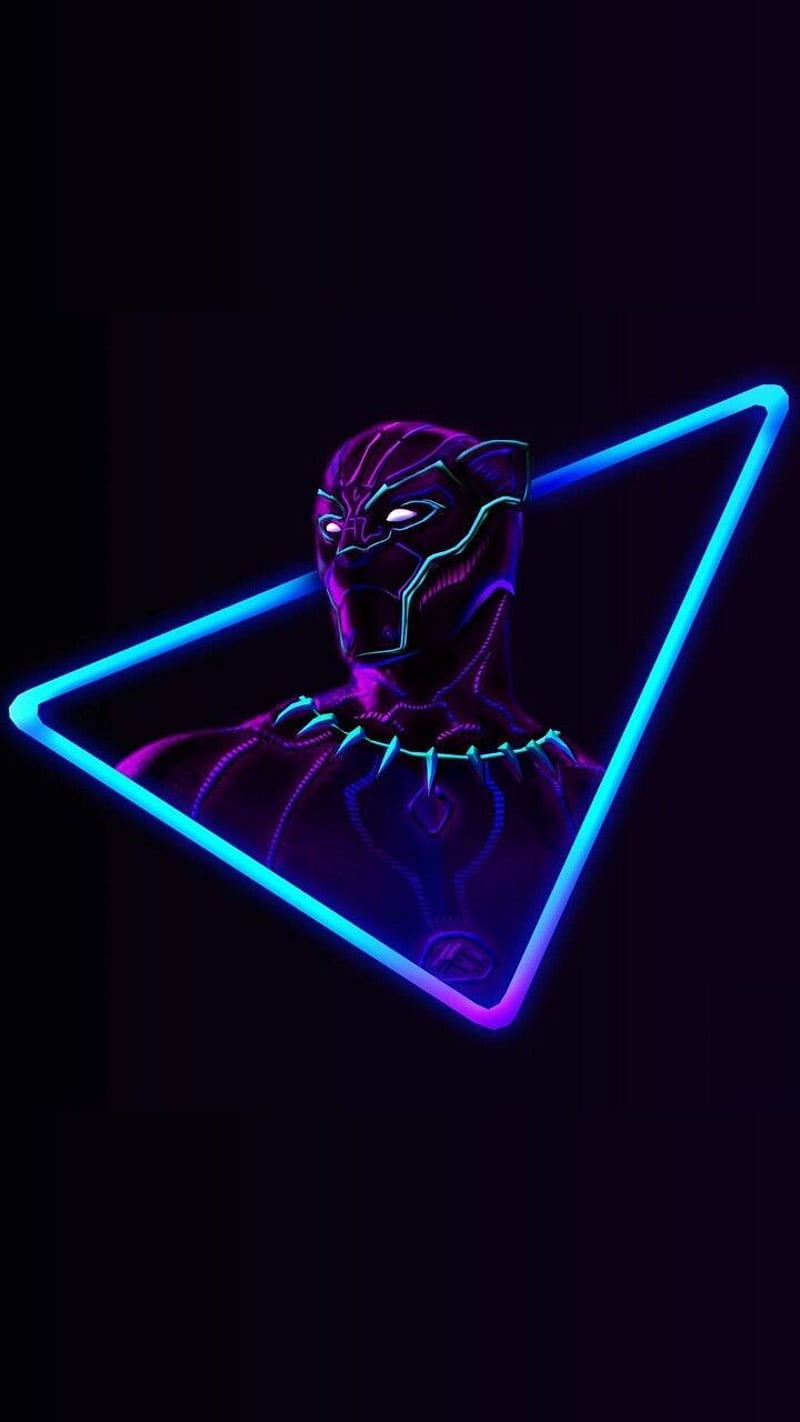 Black Panther, amoled, blue, color, HD phone wallpaper