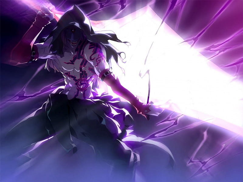 Tubal Cain, hood, anime, weapon, mask, sword, dies irae also sprach zarathrustra, HD wallpaper