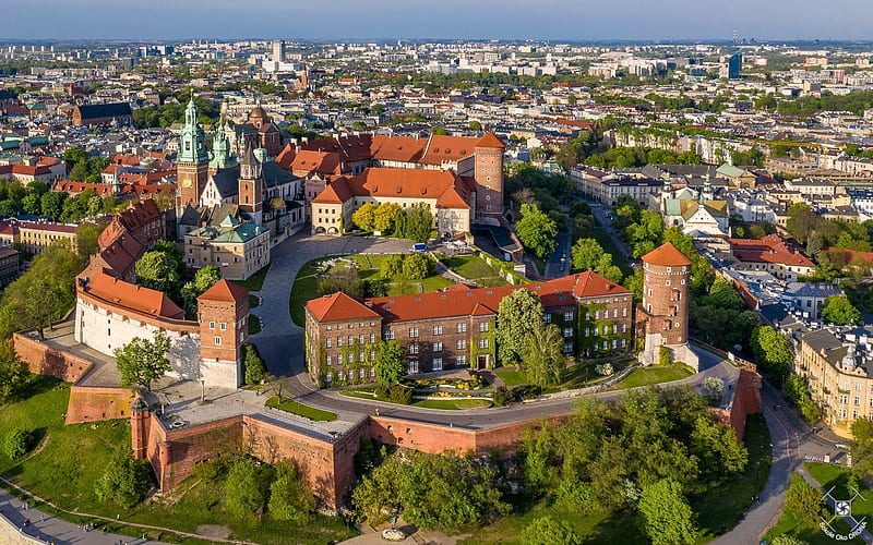 Krakow, Poland, Krakow, Poland, castle, cityscape, HD wallpaper