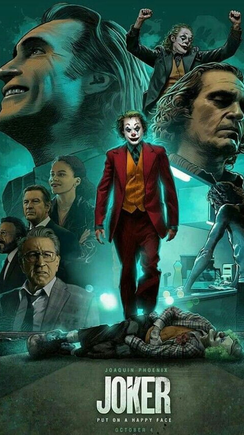 Joker, 2019, characters mask, movie, suit, HD phone wallpaper