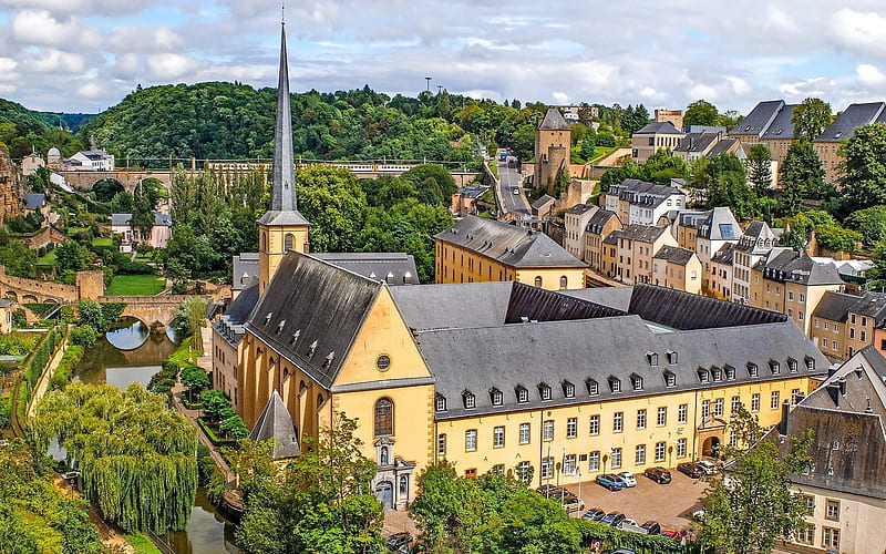 Luxembourg, architecture, city, houses, HD wallpaper