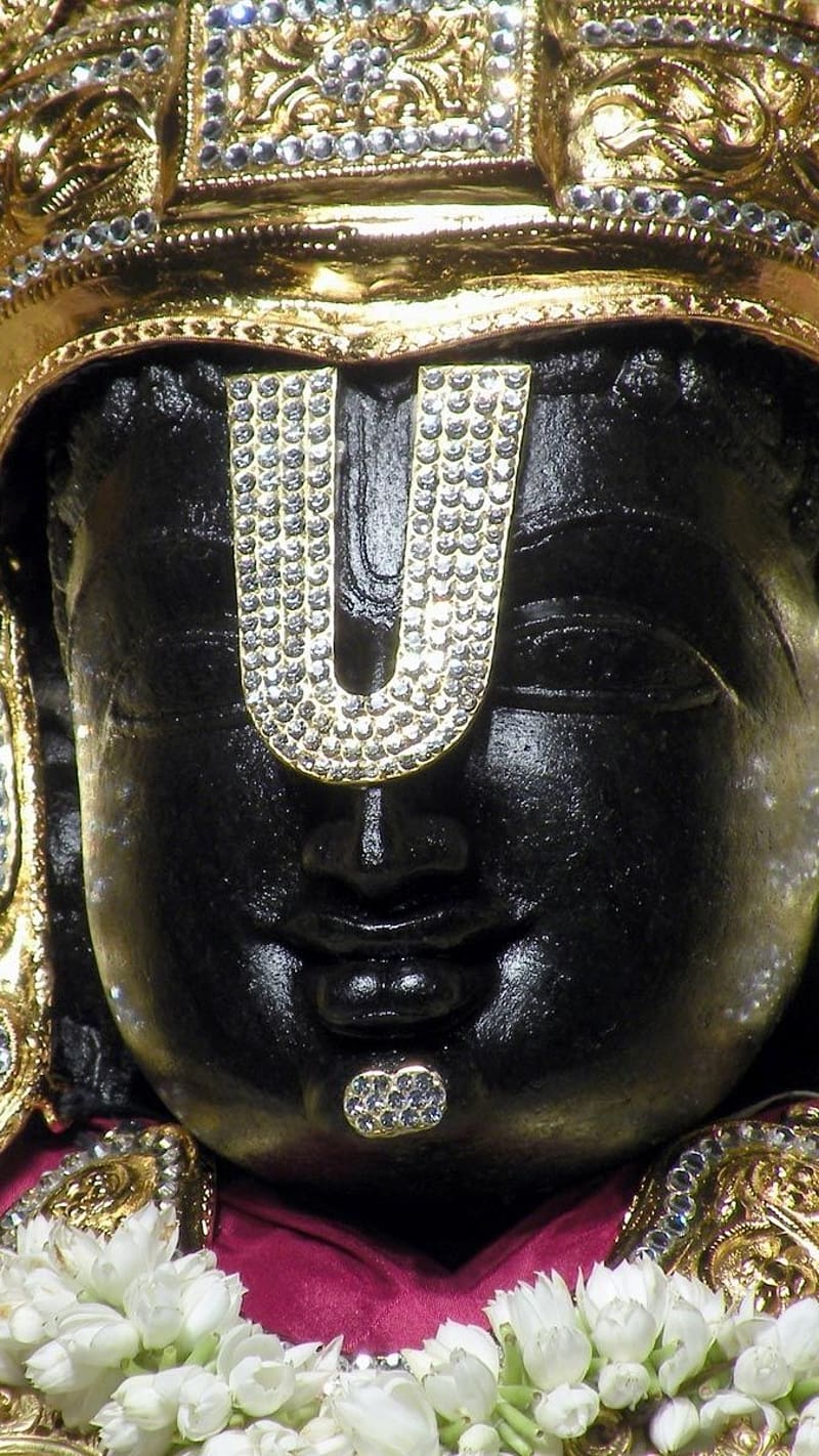 Tirupati Balaji Face Closeup, tirupati balaji, face closeup, lord, god, venkateshwara, HD phone wallpaper