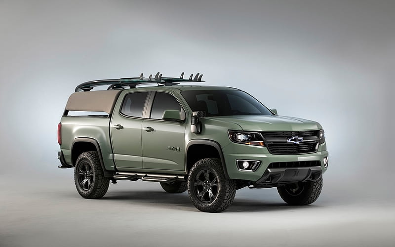 Chevrolet Colorado, Z71, Hurley Concept, 2016, pick-up, matte painting, SUV, HD wallpaper