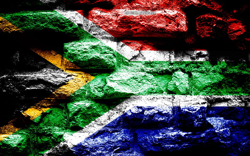 South Africa flag, grunge brick texture, Flag of South Africa, flag on  brick wall, HD wallpaper | Peakpx