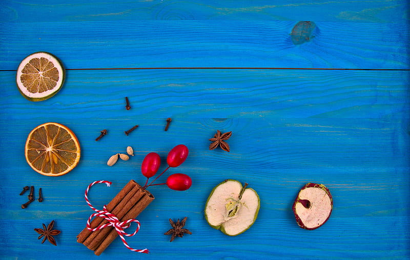 Food, Still Life, Apple, Berry, Cinnamon, Fruit, Spices, orange (Fruit), HD wallpaper