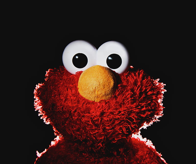  Elmo, ojos muppet, rojo, plaza sésamo, Fondo de pantalla HD