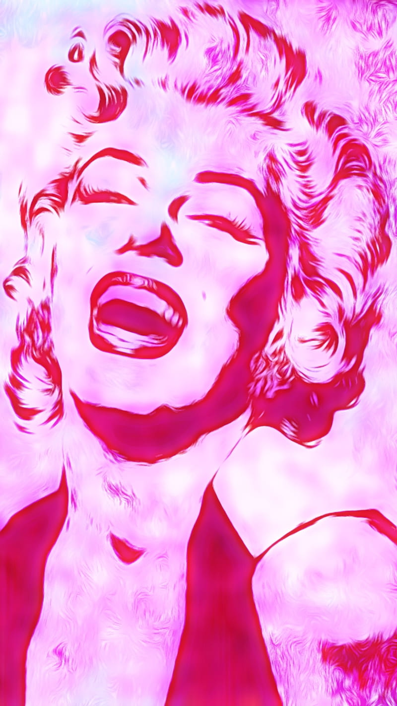 Monroe, marilyn monroe, pink, HD phone wallpaper