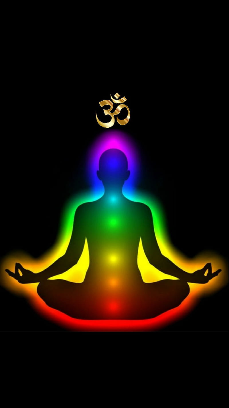 Meditation, chakra, colorful, colors, om, rainbow, yoga, HD phone ...