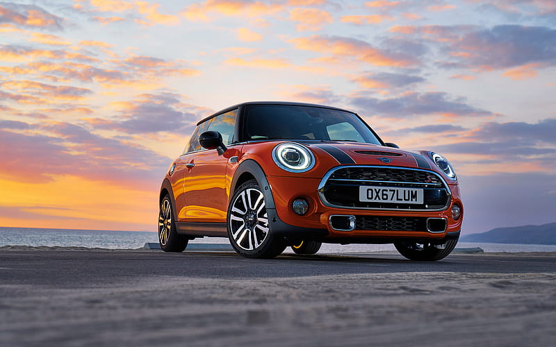 Mini Cooper S, 2018, front view, new cars, coupe, red Cooper S, HD wallpaper