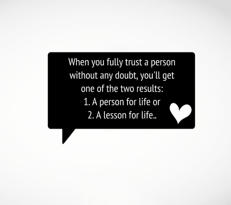 Trust A Person, cool, doubt, lesson, life, new, results, HD wallpaper