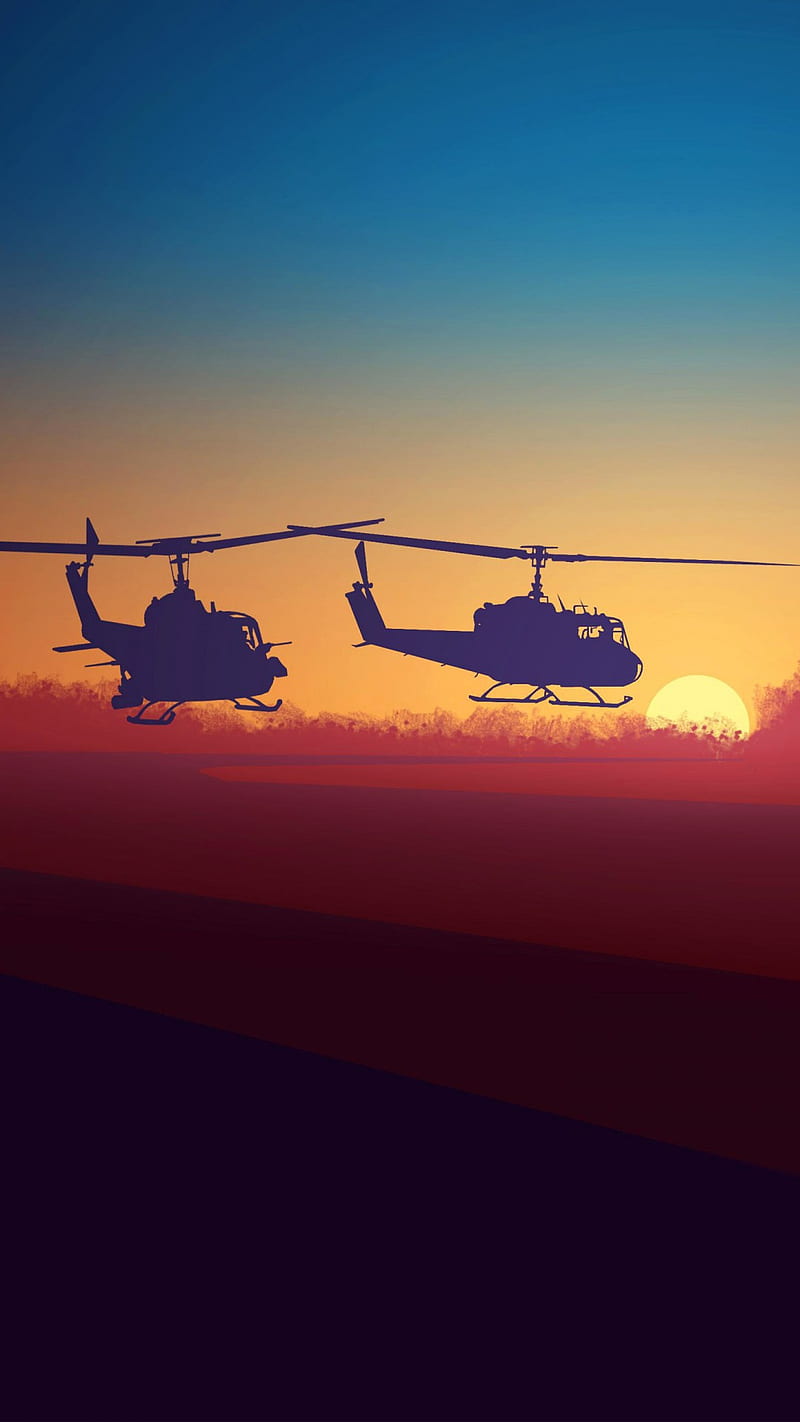 Choppers, helicopters, twin, HD phone wallpaper | Peakpx