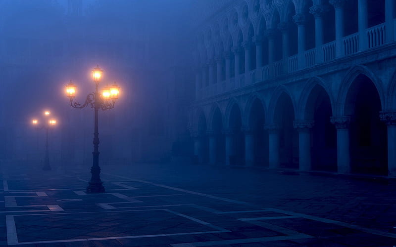 Twilight in Venice, Italy, nature, twilight, venice, Italy, HD wallpaper