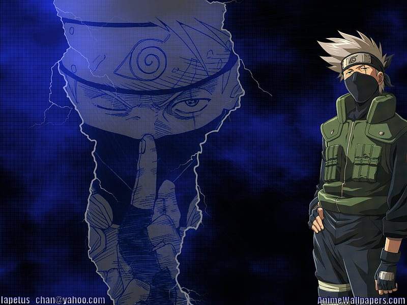 Naruto, hatake kakashi sharingan jounin copy, HD wallpaper