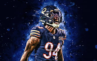 Danny Trevathan, black uniform, Chicago Bears, american football, NFL,  Danny Eugene Trevathan, HD wallpaper