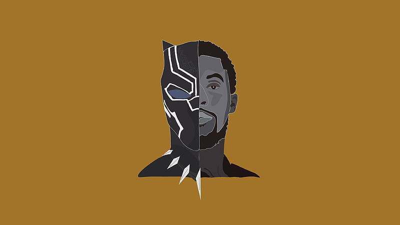 Black Panther 2018 Minimalism, black-panther, 2018-movies, movies, minimalism, HD wallpaper