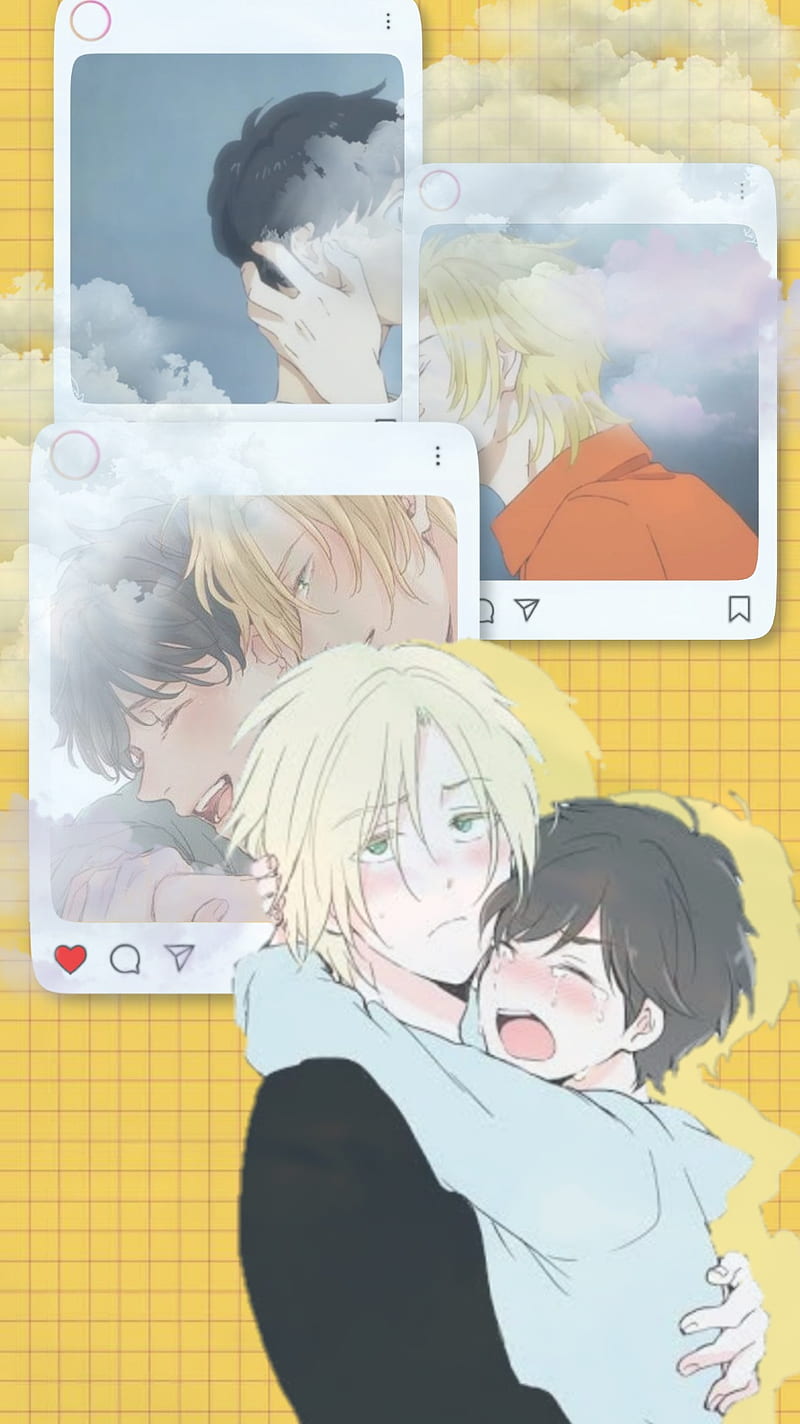 Ash and Eiji , anime, ash, banana fish, bl, cute, eiji, love, otaku, weeb, HD phone wallpaper