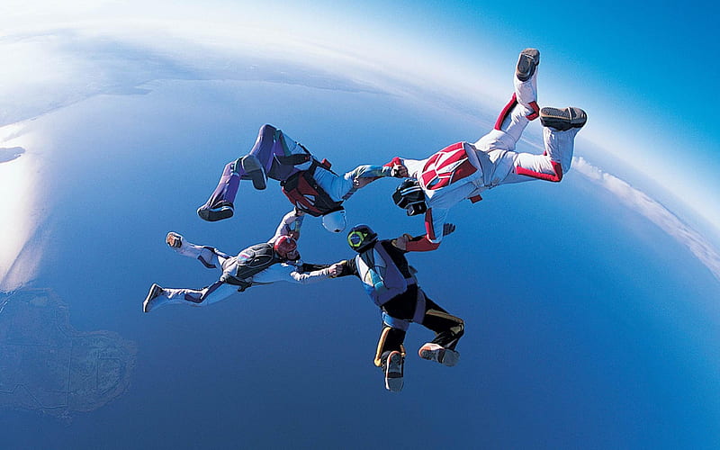 Extreme skydiving-Sport, HD wallpaper