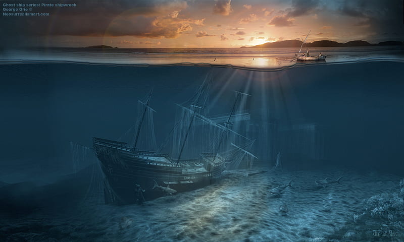 Sunken Ship, wreck, underwater, ship, ocean, sank, HD wallpaper | Peakpx