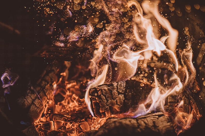 firewood burning, HD wallpaper