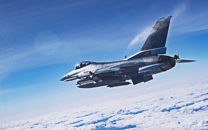General Dynamics F-16 Fighting Falcon combat aircraft, jet fighter, General Dynamics, US Army, Flying F-16, fighter, F-16, HD wallpaper